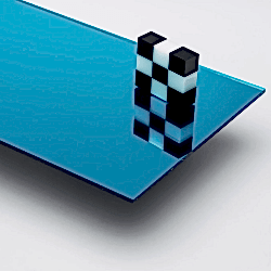 Yapışkanlı Aynalı Pleksi Mavi 1 mm